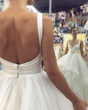 Plataz Gown Elegant Floor Length Cascading Ruffles Tulle Wedding Dress HZ1007