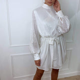 Plataz Women's Autumn Solid Color Sexy Evening Dress ¨C Fashionable Sequ High Waist, High Class HZ1007