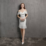 Plataz Neck Little Evening Dress ¨C Elegant Short Socialite Nightclub Women's Party HZ1007