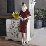 Plataz Sequin Cocktail Evening Dress Women Short Party Gathering Fairy HZ1007