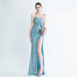 Plataz Sequ Handmade Floral Split Sling Simple Evening HZ1007