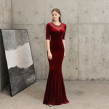 Plataz Evening Dress Women High End Elegant Cocktail Annual Meeting Elegant Black Velvet HZ1007