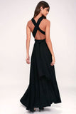 Plataz High Waist A-Line Infinity Maxi Prom Dress - HZ1007