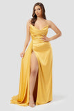 Plataz Long Strapless Sleeveless Mermaid Prom Dress With High HZ1007