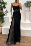 Plataz Prom Ruched Sequined Strapless Evening Dresses(5 HZ1007