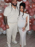 Plataz Strap Ties One Shoulder Mermaid Bodycon Elegant Photoshoot Baby Shower Maternity Maxi Dress Maternity