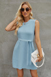 Plataz Round Neck Sleeveless Sweater Dress DJPT