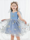 Plataz Sleeveless Floral Embroidered Tulle Toddler Flower Girl HZ1007