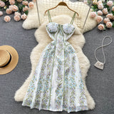 Plataz A line Spaghetti Straps Flower Dress Women Evening Dress HZ1007