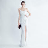 Plataz Sequ Handmade Floral Split Sling Simple Evening HZ1007