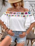 Plataz Dot Off-Shoulder Blouse DJPT