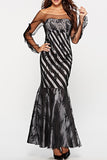 Plataz Formal Solid Lace O Neck Evening Dress HZ1007