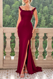 Plataz Prom Slit Square Neck Evening HZ1007