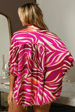 Plataz Zebra Dolman Silky Satin Shirt Top DJPT