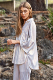 Plataz & Dani Solid Sparkling Shimmer Pocket Button Front Shirt DJPT