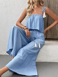 Plataz Cami Top and Wide Leg Pants Set DJPT