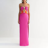 Plataz Cutout Strapless Sunflower Prom HZ1007