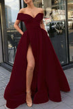 Plataz Formal Solid Slit V Neck Evening Dress Dresses(12 HZ1007