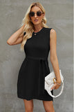 Plataz Round Neck Sleeveless Sweater Dress DJPT