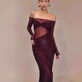 Plataz One-Shoulder Rhinestone Fitted Prom HZ1007