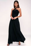 Plataz High Waist A-Line Infinity Maxi Prom Dress - HZ1007