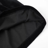 Plataz Bead Drill Velveteen Dress For Women Long Sleeve Slim Black Formal Dress Female Party Elegant Retro Evening Dresses HZ1007