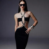 Plataz Gothic Strapless Bodycon Beaded Prom HZ1007
