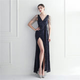 Plataz Beaded Socialite Car Model Long Evening Dress for Dinner HZ1007