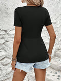 Plataz Plunge Short Sleeve Top DJPT