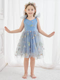 Plataz Sleeveless Floral Embroidered Tulle Toddler Flower Girl HZ1007
