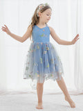 Plataz Sleeveless Floral Embroidered Tulle Toddler Flower Girl HZ1007