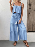 Plataz Cami Top and Wide Leg Pants Set DJPT