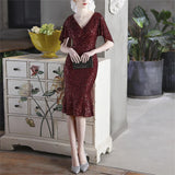 Plataz Sequin Cocktail Evening Dress Women Short Party Gathering Fairy HZ1007