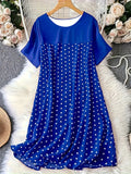 Plataz Dot Short Sleeve Lounge Dress DJPT