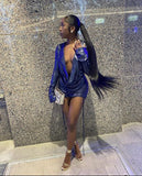 Plataz Birthday Outfit Dress,Long Sleeves Party Dress,Black Girls Dress,Sexy Homecoming Dress HZ1007