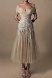 Plataz Short A-line Off-the-shoulder Beading Wedding Dresses With HZ1007