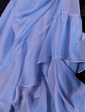 Plataz High Low Spaghetti Straps Blue Knee Length Prom Dresses Birthday Outfits SD489 HZ0628